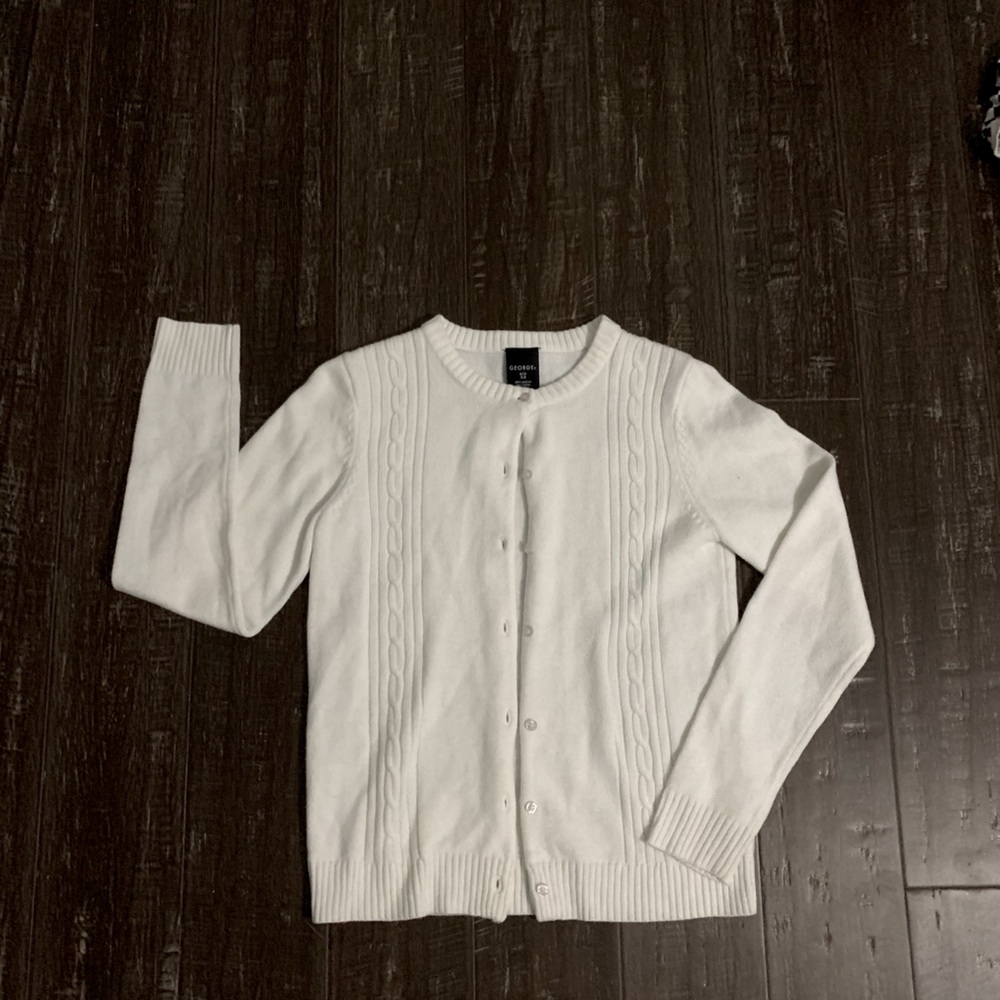 White cardigan